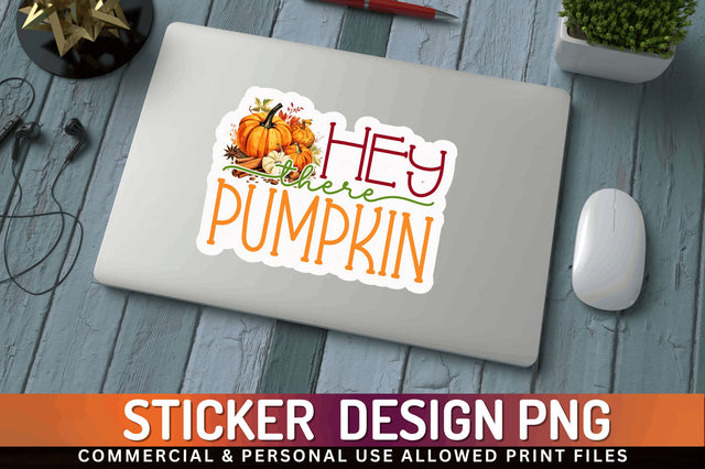 Hey there pumpkin Sticker Design SVG Regulrcrative 