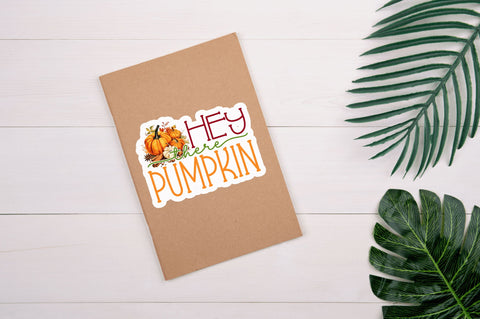 Hey there pumpkin Sticker Design SVG Regulrcrative 