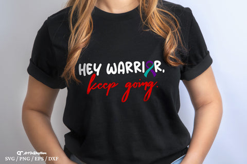 Hey Warrior Keep Going Svg, Suicide Prevention Awareness Svg, Suicide Awareness Svg SVG Artinrhythm shop 