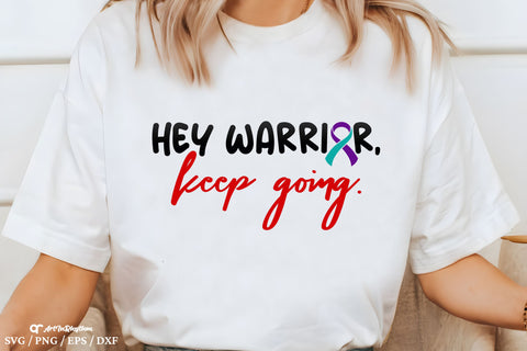 Hey Warrior Keep Going Svg, Suicide Prevention Awareness Svg, Suicide Awareness Svg SVG Artinrhythm shop 
