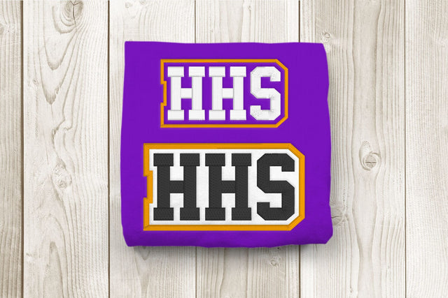 HHS High School Initials Embroidery Embroidery/Applique DESIGNS Risa Rocks It 