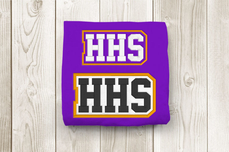 HHS High School Initials Embroidery Embroidery/Applique DESIGNS Risa Rocks It 