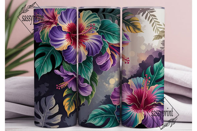 Hibiscus Dream 20oz Tumbler Wrap Sublimation sassyprint 