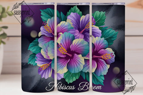 Hibiscus Dream 20oz Tumbler Wrap Sublimation sassyprint 