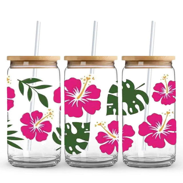 Hibiscus Hideaway 9.7 x 4.3 UV Wrap (Cup NOT Included) Physical DIY Craft Warehouse 