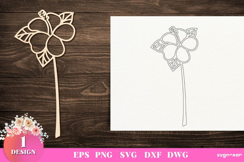 Hibiscus Laser Cut Files SVG SvgOcean 