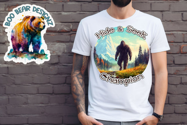 Hide and Seek Champion Clipart set Sublimation Boo Bear Designz 
