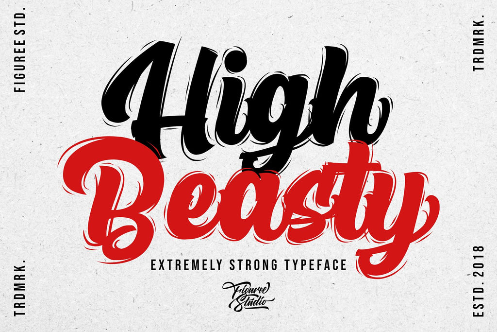 Strong Typeface High Beasty - Extremely Strong Typeface - So Fontsy