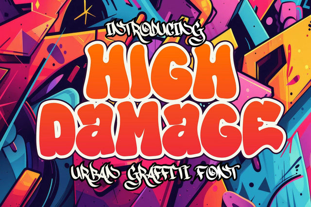 High Damage - Urban Graffiti Font Font Mozzatype 