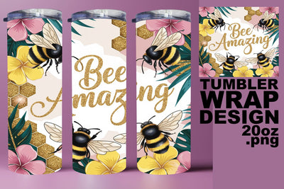 High-quality 20oz wrap, easy PNG for your designs! , Bee Sublimation HoodArtCraft 
