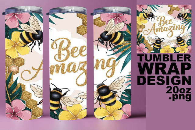 High-quality 20oz wrap, easy PNG for your designs! , Bee Sublimation HoodArtCraft 