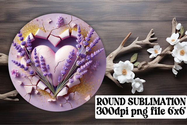 High-quality circle PNGs for custom keychain designs! , 3D Heart Sublimation afrosvg 