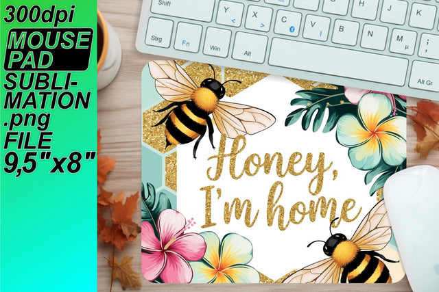 High-quality mouse desk mats, perfect for any project! , Bee Sublimation HoodArtCraft 