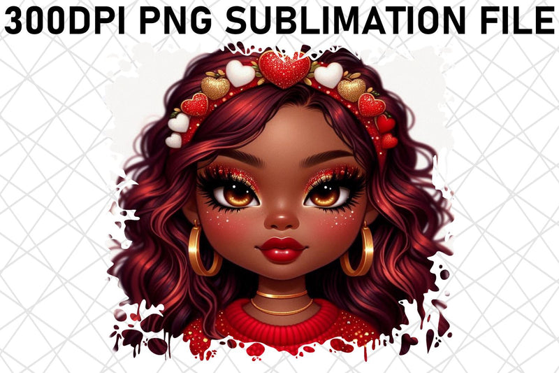 High-quality PNG artwork for ice packs, fun and practical! , Love Girl Sublimation afrosvg 