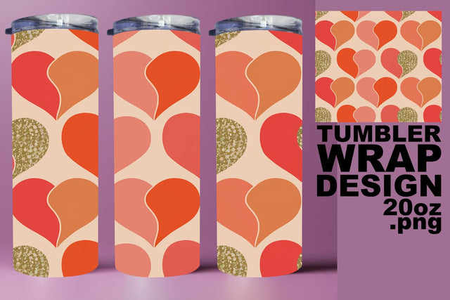 High-quality PNG design, perfect for 20oz tumblers! , Heart Sublimation HoodArtCraft 