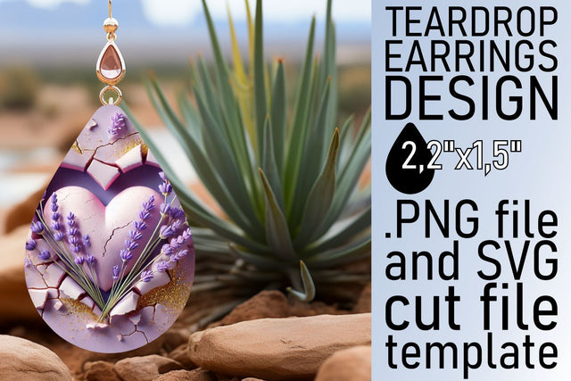 High-quality PNG design, perfect for stylish earrings! , 3D Heart Sublimation afrosvg 