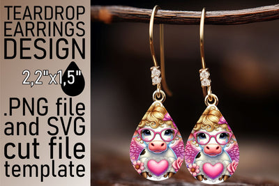 High-quality PNG template, perfect for earrings! , Valentines Sublimation afrosvg 