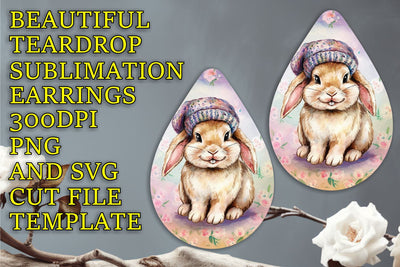 high-quality PNG template, Stylish printable earrings design, Animals Sublimation HoodArtCraft 