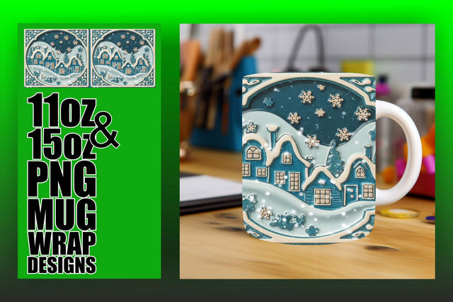 high-quality PNG wraps for sublimation! , Enhance your mugs, 3D Xmas Sublimation HoodArtCraft 