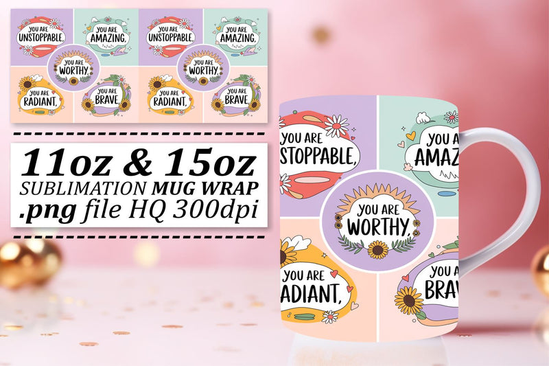 High-quality PNGs, ideal for beautiful mug designs! , Quote Sublimation afrosvg 