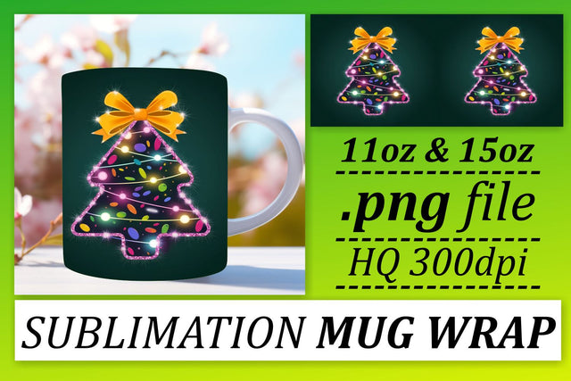 High-quality PNGs, ideal for stunning mug designs! , Neon Xmas Sublimation afrosvg 