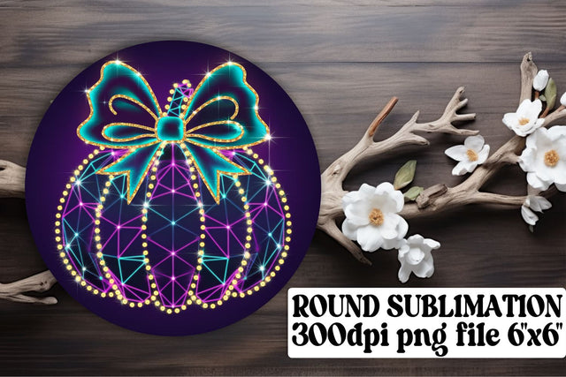 High-quality round designs, perfect for keychain projects! , Neon Fall Sublimation afrosvg 