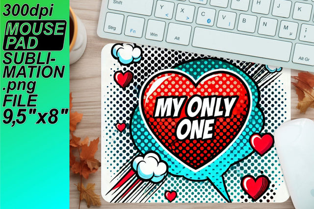 High-quality sublimation designs for mouse desk mats! , 3D Heart Sublimation HoodArtCraft 