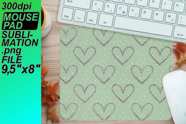High-quality sublimation mouse pad, elevate your workspace! , Heart Sublimation HoodArtCraft 