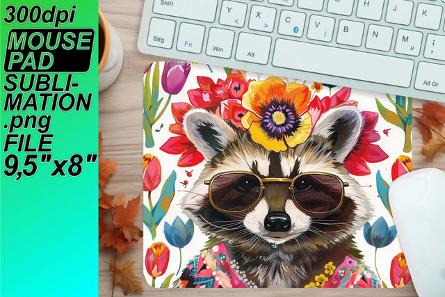 High-quality sublimation mouse pad, elevate your workspace! , Raccon Sublimation HoodArtCraft 