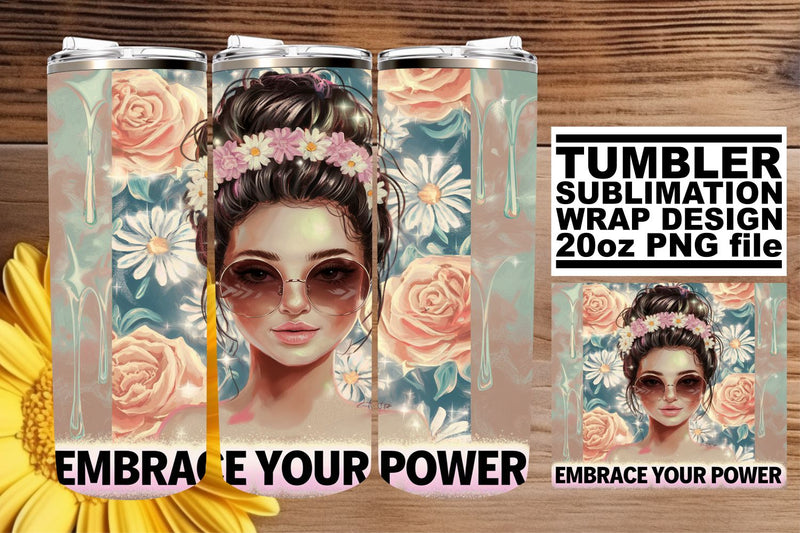 High-quality tumbler wrap, designed for clarity! , Woman Sublimation afrosvg 