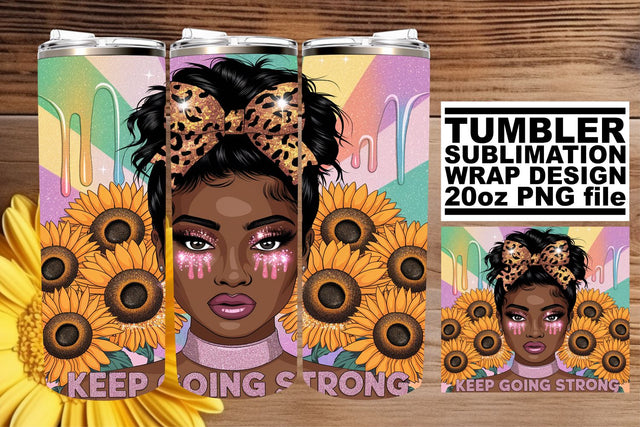 High-quality tumbler wrap, designed for stunning visuals! , Afro Woman Sublimation afrosvg 