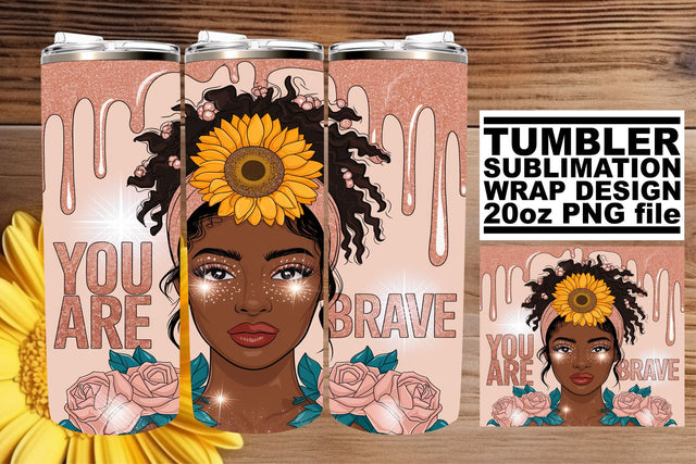 High-quality tumbler wrap, designed for your creativity! , Afro Woman Sublimation afrosvg 