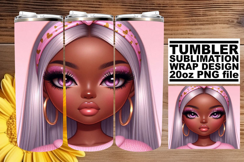 High-quality tumbler wrap, great for every design project! , Love Girl Sublimation afrosvg 