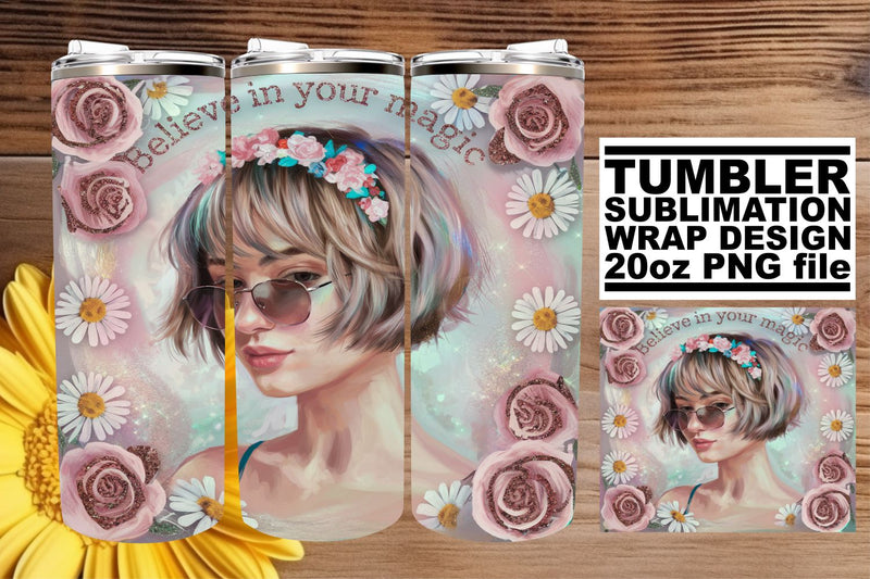 High-quality tumbler wrap, ideal for stunning sublimation! , Woman Sublimation afrosvg 
