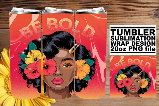 High-quality tumbler wrap, ideal for vivid sublimation! , Afro Woman Sublimation afrosvg 
