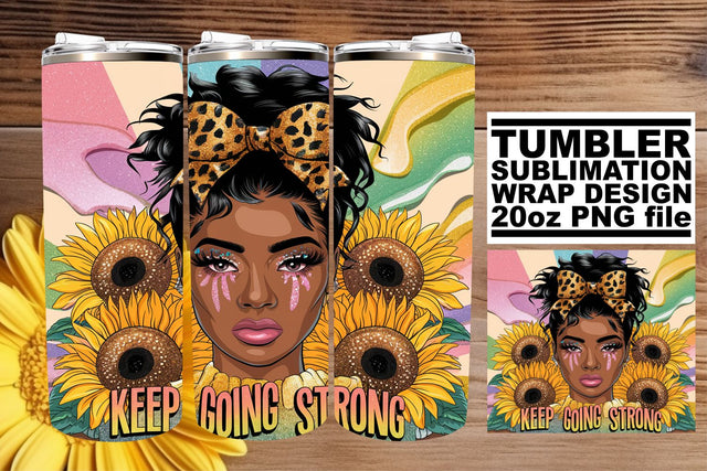 High-quality tumbler wrap, perfect for sublimation projects! , Afro Woman Sublimation afrosvg 