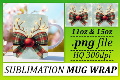 High-quality wraps for 11oz and 15oz mugs, get creative! , Xmas Sublimation afrosvg 