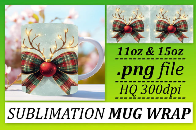 High-quality wraps for 11oz and 15oz mugs, get creative! , Xmas Sublimation afrosvg 