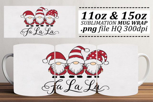 High-quality wraps for 11oz and 15oz mugs, get creative! , Xmas Sublimation afrosvg 
