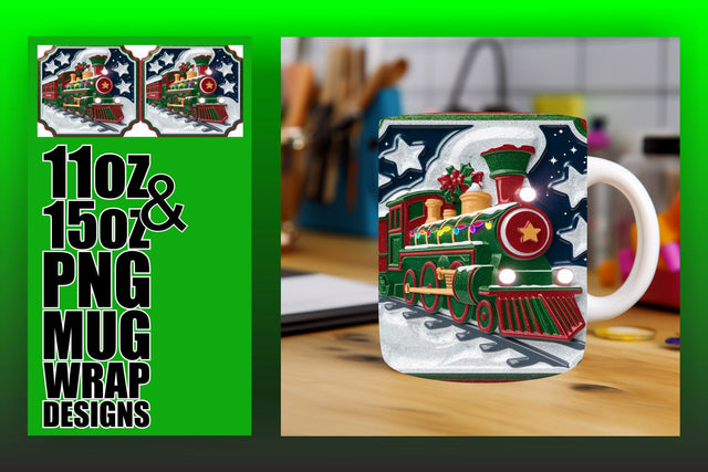 High-quality wraps for mugs, ideal for all your crafting! , 3D Xmas Sublimation HoodArtCraft 