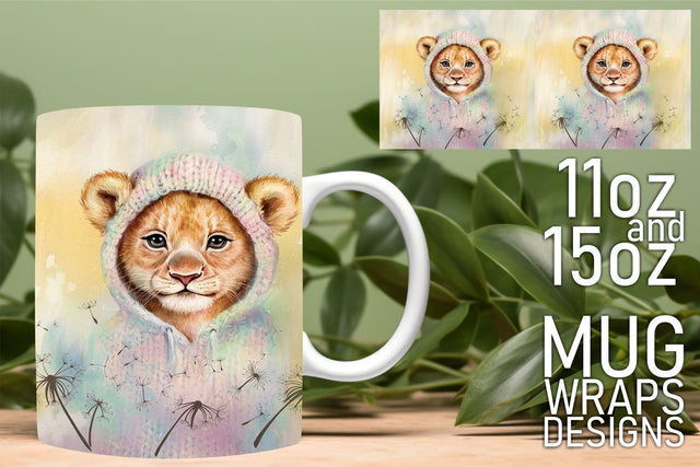 High-quality wraps for mugs, ideal for all your crafting! , Animals Sublimation HoodArtCraft 