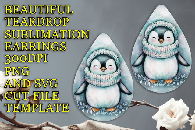 High-resolution earring sublimation template, easy PNG, Animals Sublimation HoodArtCraft 