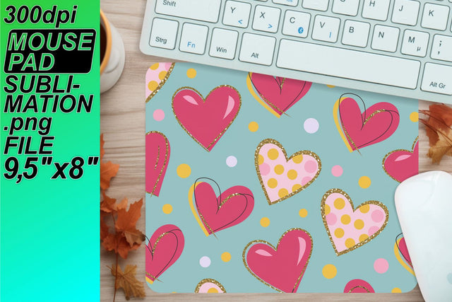 High-resolution mouse mat designs, ready for your projects! , Heart Sublimation HoodArtCraft 