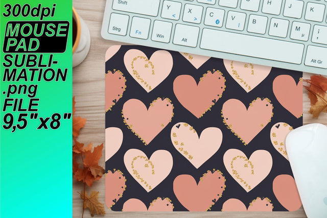 High-resolution mouse mat, ideal for crafting projects! , Heart Sublimation HoodArtCraft 