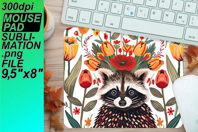 High-resolution mouse pad PNG, perfect for your designs! , Raccon Sublimation HoodArtCraft 
