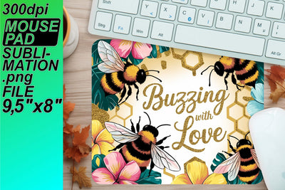 High-resolution mouse pad PNGs, ideal for customization! , Bee Sublimation HoodArtCraft 