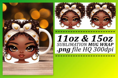 High-resolution mug wraps, ensure great results! , Love Girl Sublimation afrosvg 
