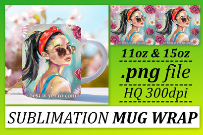 High-resolution mug wraps, ensure great results! , Woman Sublimation afrosvg 