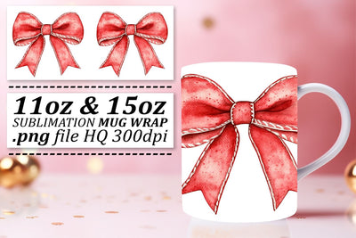 High-resolution mug wraps, stunning results guaranteed! , Bow Sublimation afrosvg 