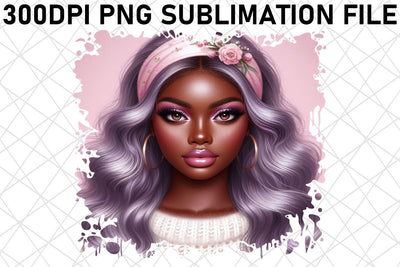 High-resolution PNG files, bring your ideas to life! , Love Girl Sublimation afrosvg 